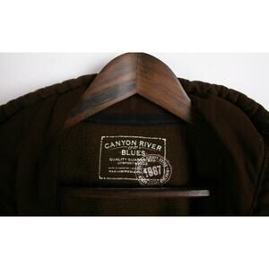 Canyon River Blues Men Brown Cold Weather Jacket with Hood Size Medium